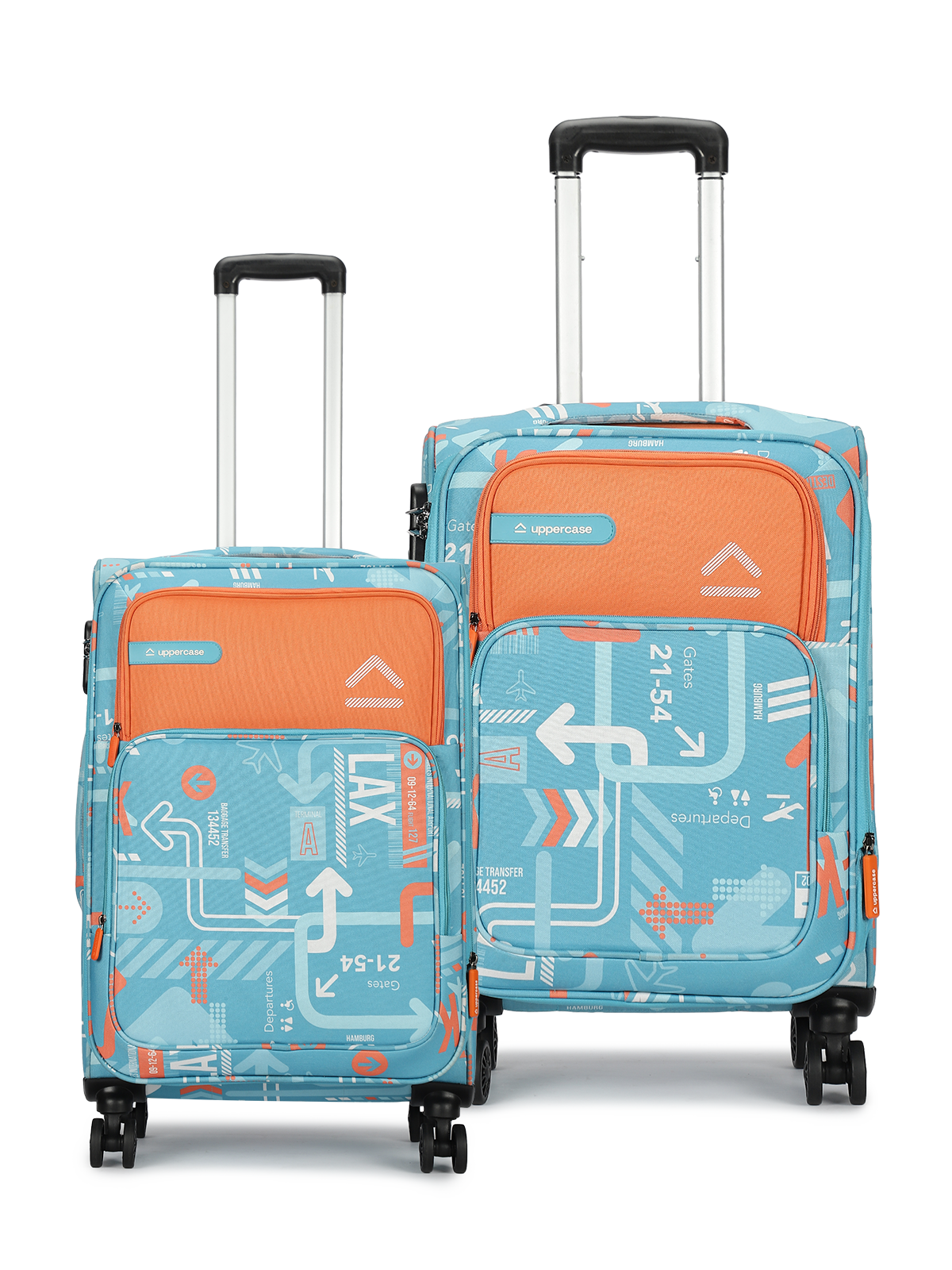 Travel in Style with Uppercase JFK Trolley Bag Teal Blue