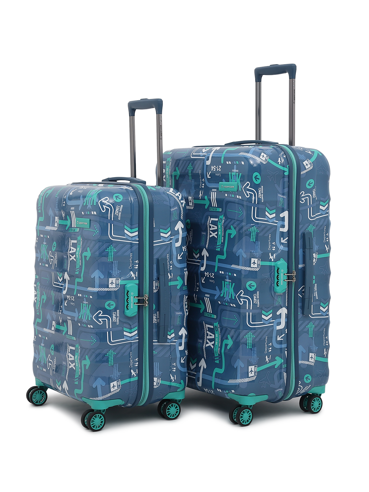 Eco friendly JFK Check In Trolley Bag in Denim Blue