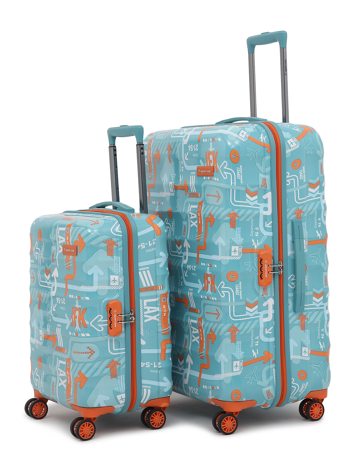 Shop Uppercases Teal Blue Eco Trolley Bag Buy Online Now