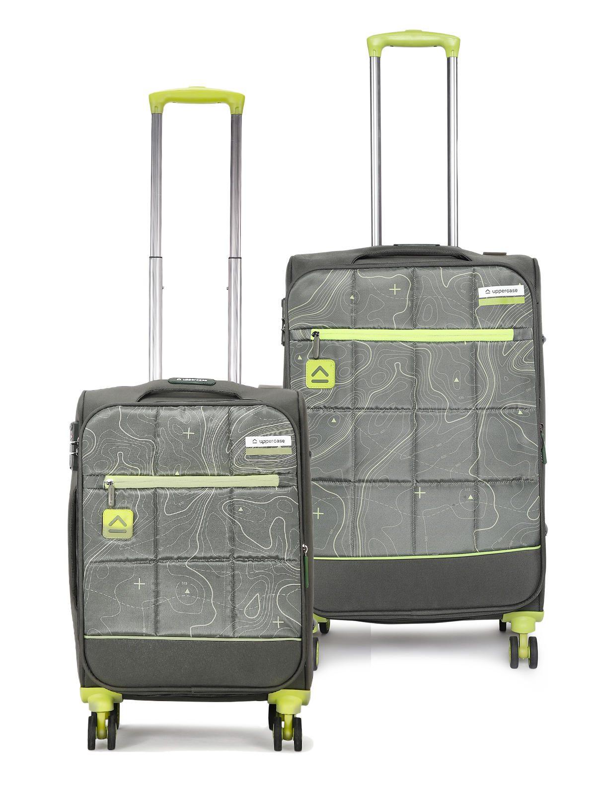 Buy Online: Topo Set of Eco Soft Trolley Bags Green