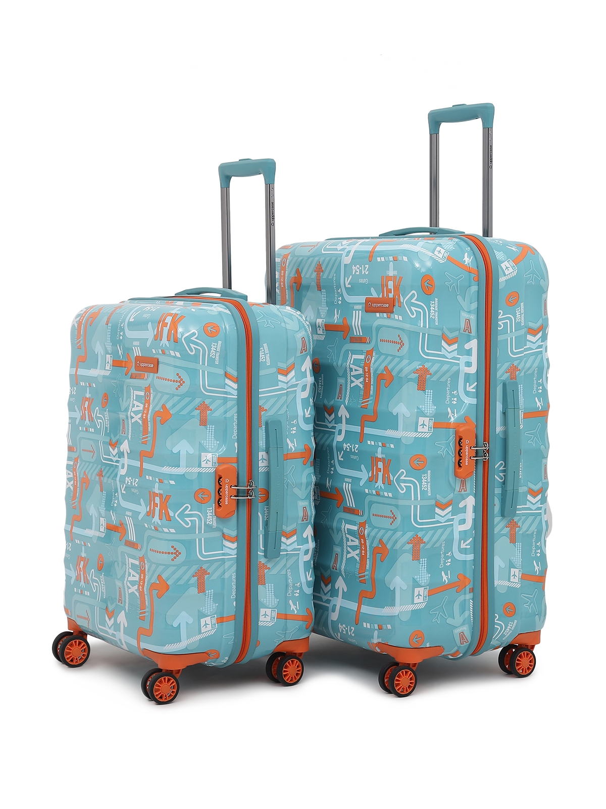 Shop Uppercase JFK Eco Trolley Bag Online Teal Blue