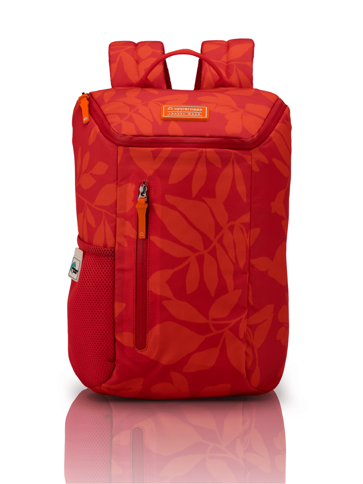 Orange top pink backpack