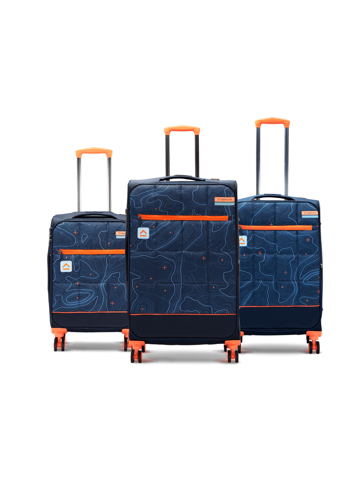 Blue Color Trolley Bag Combo Pack Uppercase Bags Trolley Bag Combo
