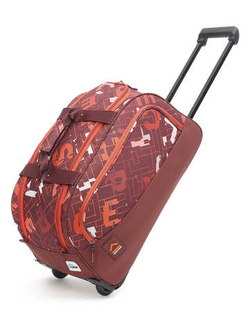 Grid Maroon Small Duffle