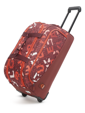 Grid Maroon Large Duffle