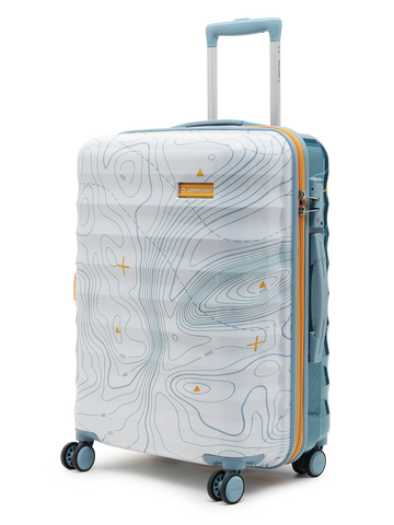 Topo White and Blue Medium Trolley