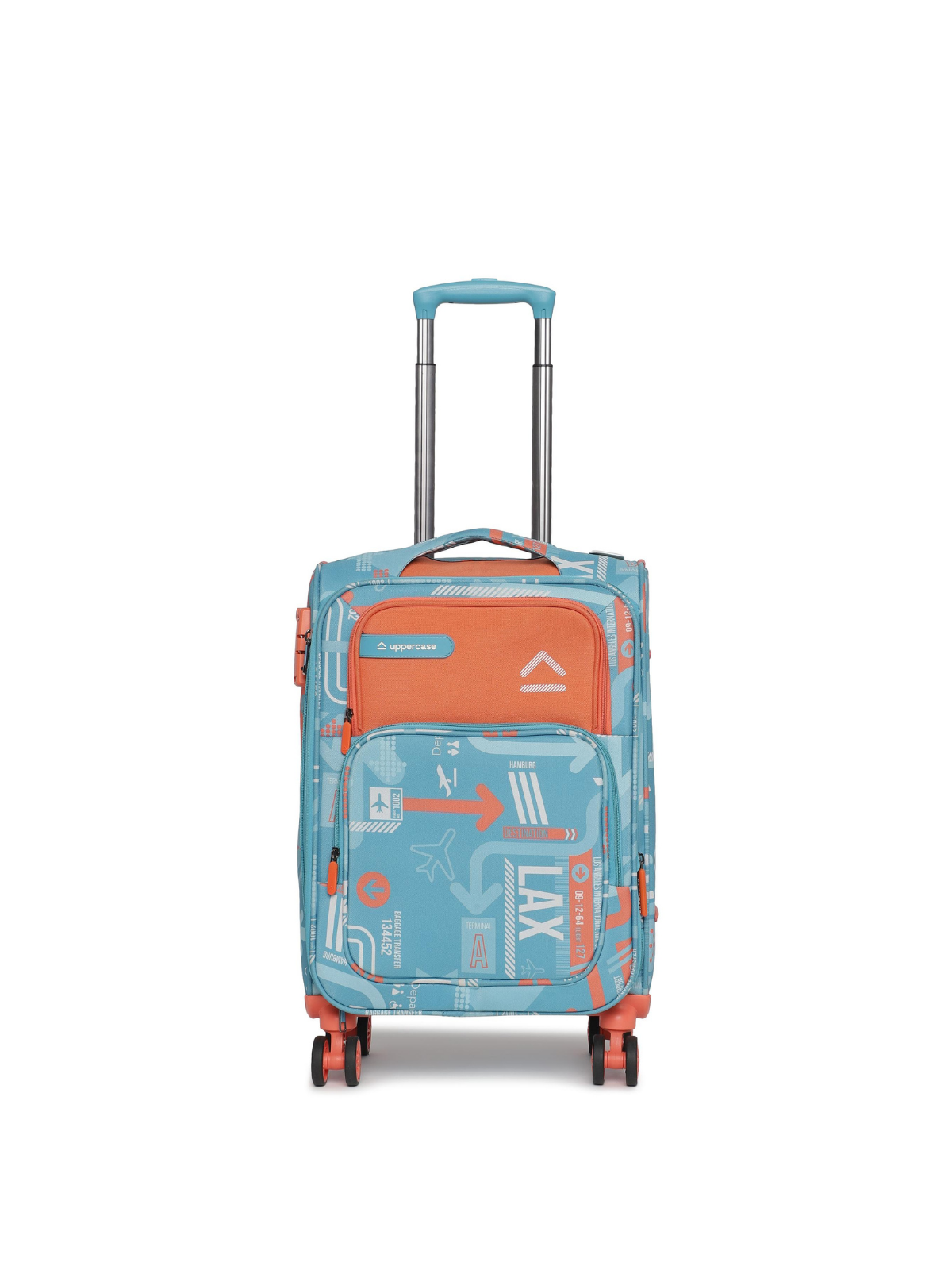 uppercase JFK Plus Cabin Eco Soft Trolley Bag Dust Resistant Luggage Made of Sustainable Material 8 Wheel Trolley Bag with TSA Lock Travel Suitcase