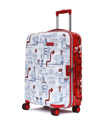 JFK Duo White and Red Medium Trolley