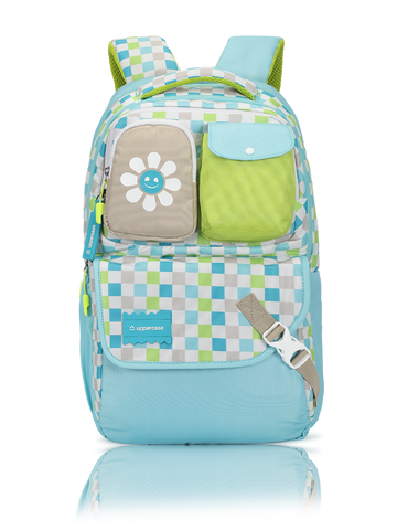 uppercase Luna 02 Double Compartments School Backpack for Girls 35L Blue