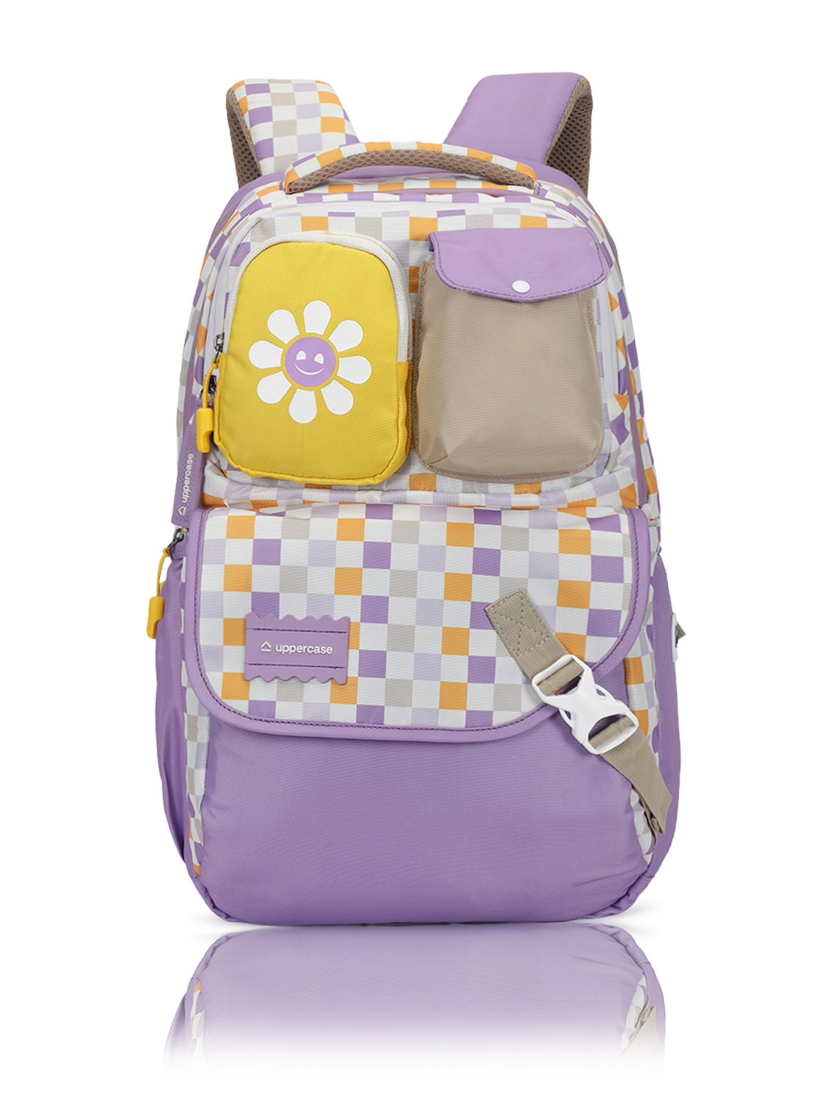 uppercase Luna 02 Double Compartments School Backpack for Girls 35L Purple