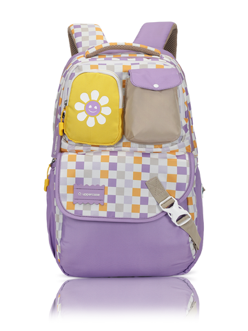 uppercase Luna 02 Double Compartments School Backpack for Girls 35L Purple