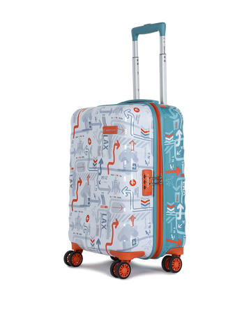 JFK Duo White and Teal Blue Cabin Trolley