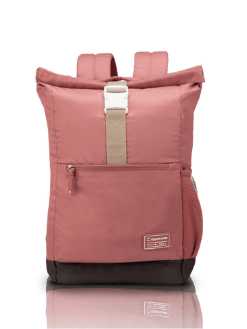 Roll Top Pink Backpack