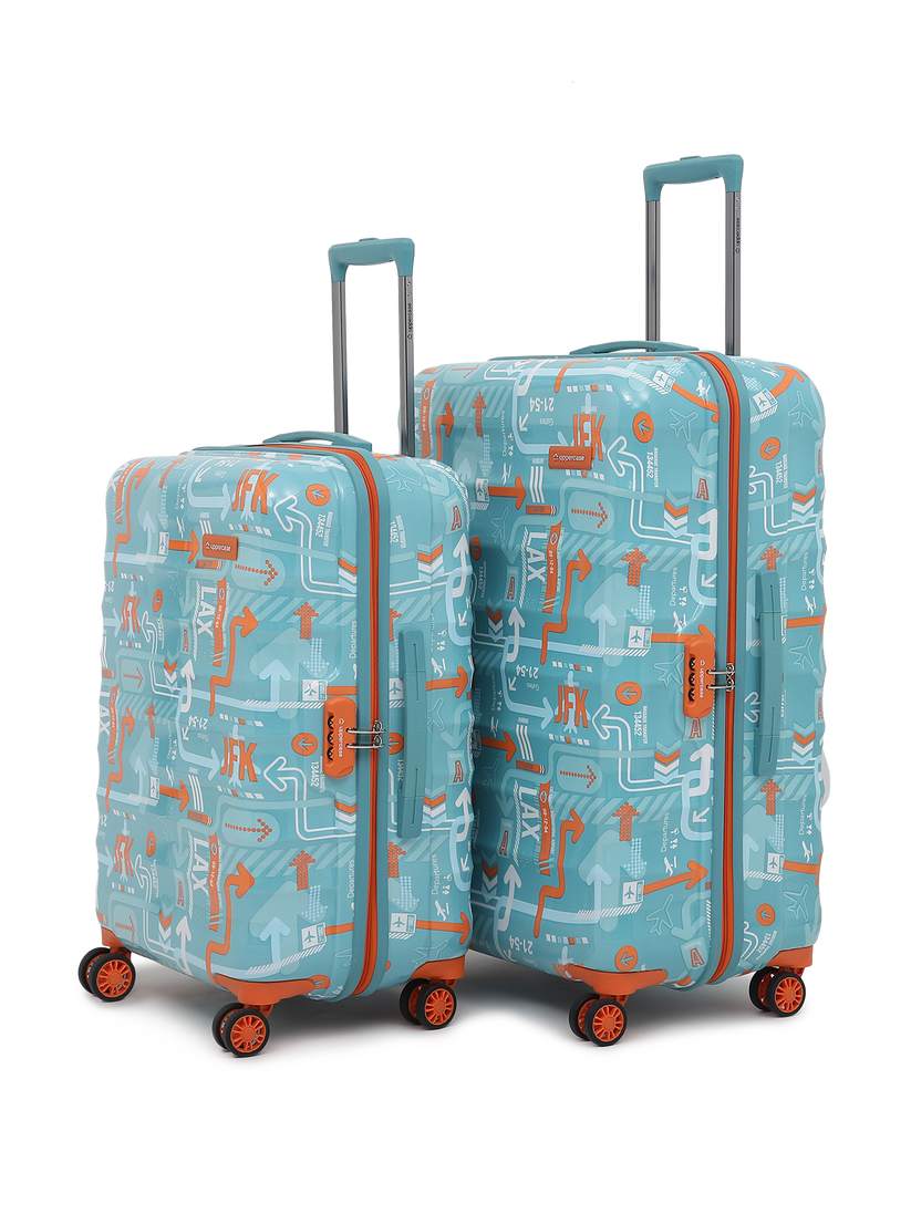 Shop Uppercase JFK Eco Trolley Bag Online | Teal Blue