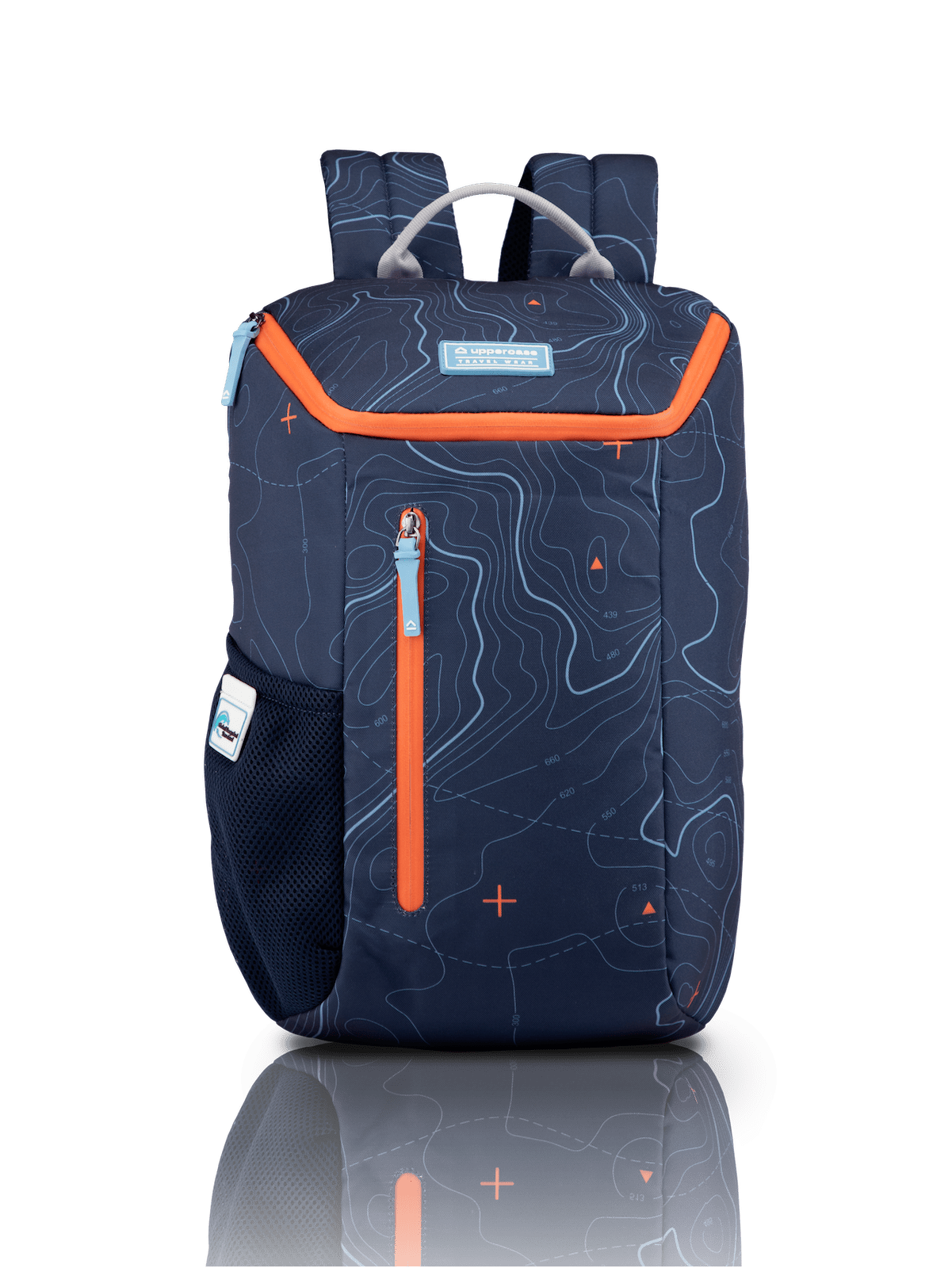 uppercase Printed 15" Laptop Backpack WaterRepellent College Travel Bag 25L Blue