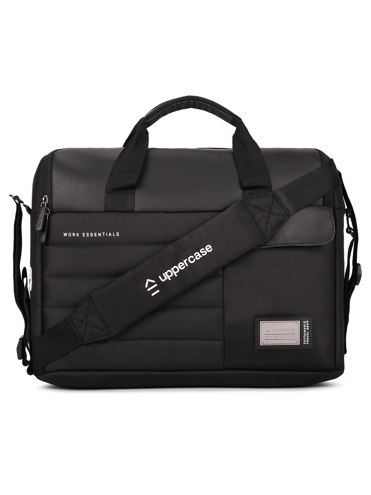 uppercase Omega 03 15" Laptop Messenger Bag Water Repellent Office Bag 14L Black