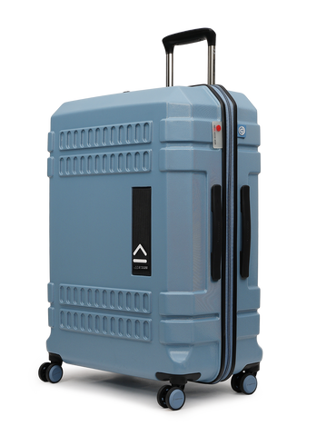 uppercase Bullet Large Check in 74cm TSA Lock 8 Wheels Hard Trolley Bag Blue