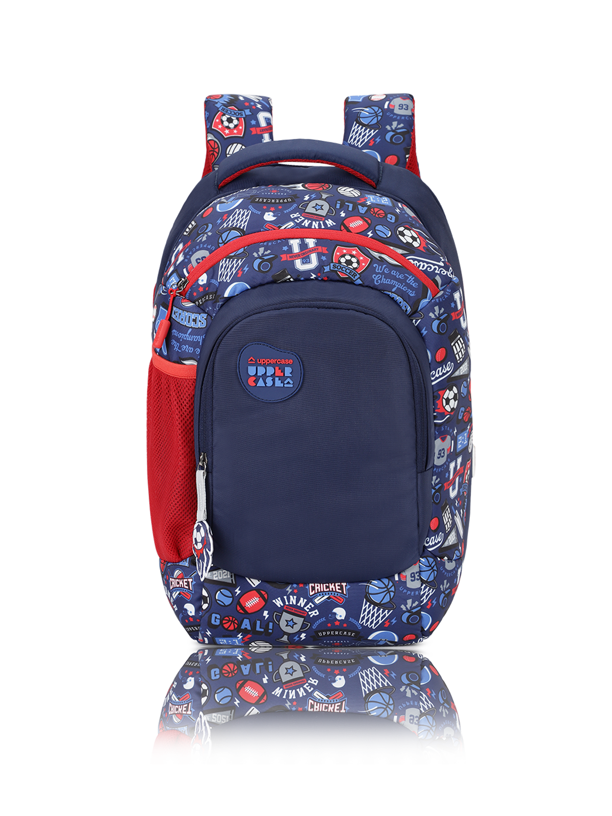 uppercase Sprout 01 School Backpack with Puffy Ears for Boys Girls 30L Navy Blue