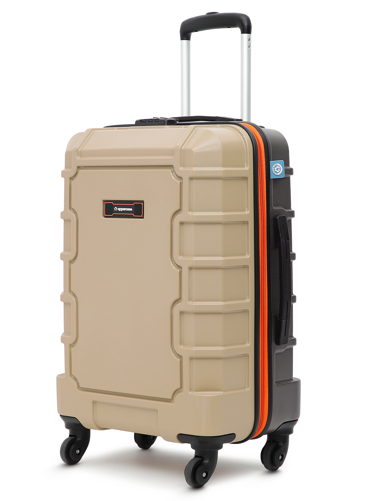 uppercase Arbor 66cm (Medium) | Check-in Trolley Bag | Sustainable Hardsided Luggage | Secure Combination Lock | Scratch Resistant | Mesh ConviPack | Suitcase for Men & Women | 2000 Days Warranty (Beige)