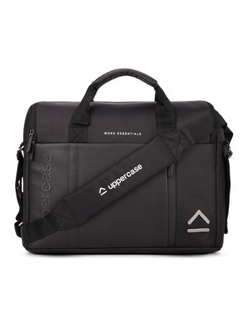 uppercase Omega 02 Laptop Messenger Bag Water Repellent Office Bag 14L Black