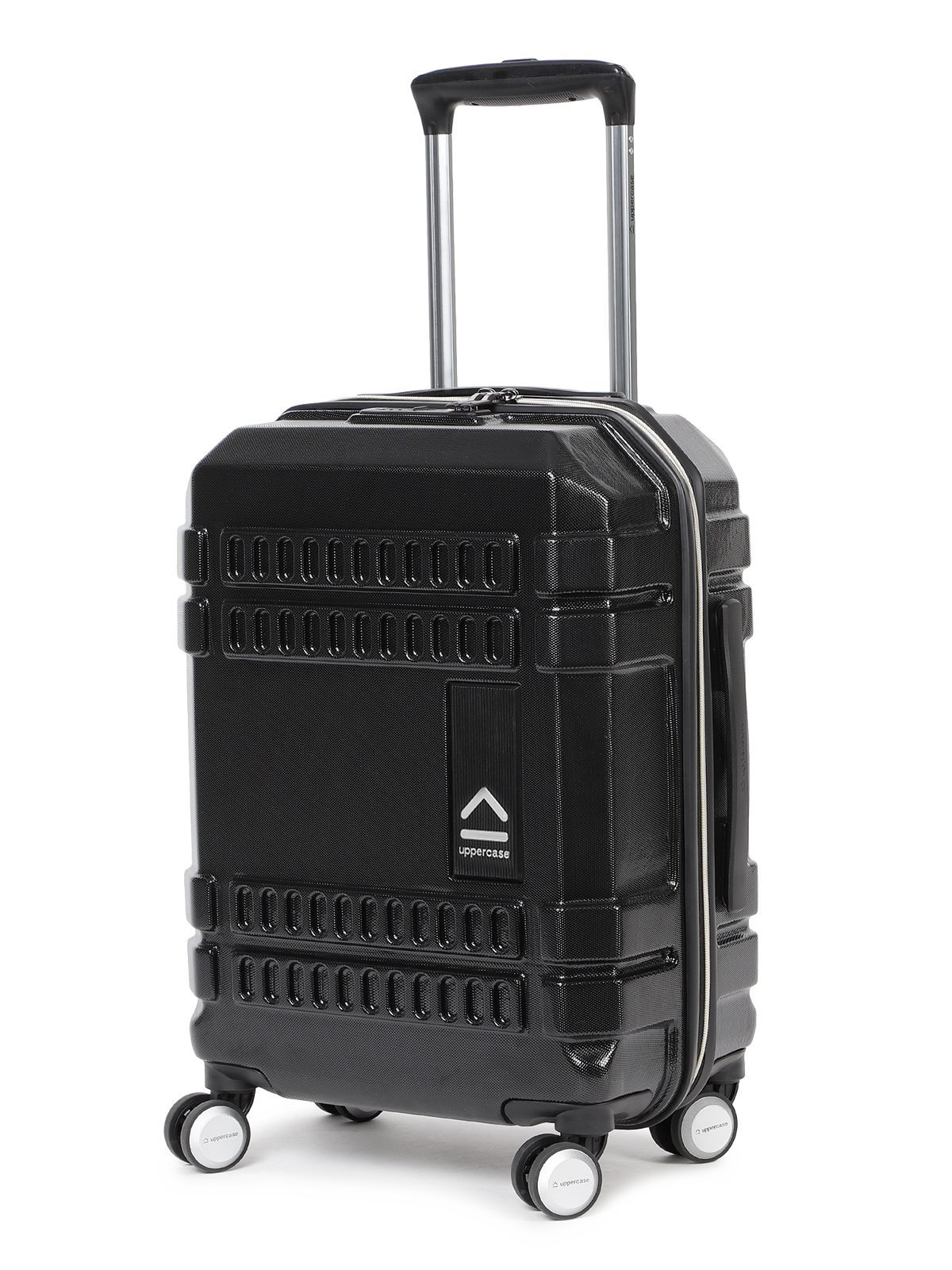 uppercase Bullet Small Cabin 56cm TSA Lock 8 Wheels Hard Trolley Bag Black