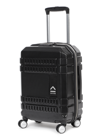 uppercase Bullet Small Cabin 56cm TSA Lock 8 Wheels Hard Trolley Bag Black