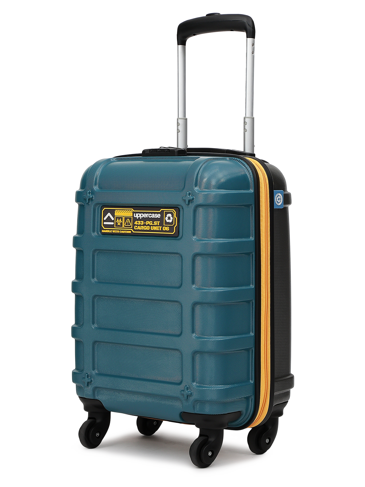 uppercase Cargo 56cm(Small) Cabin Trolley Bag Dual-Tone Sustainable Hardsided Luggage Secure Combination Lock Scratch-proof Surface Mesh ConviPack Suitcase for Men & Women 2000 Days Warranty(Teal Blue)