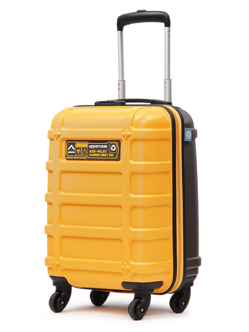 uppercase Cargo 56cm(Small) Cabin Trolley Bag Dual-Tone Sustainable Hardsided Luggage Secure Combination Lock Scratch-proof Surface Mesh ConviPack Suitcase for Men & Women 2000 Days Warranty(Yellow)