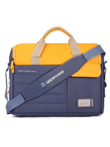 uppercase Omega 03 Laptop Messenger Bag Water Repellent Office Bag 14L Blue