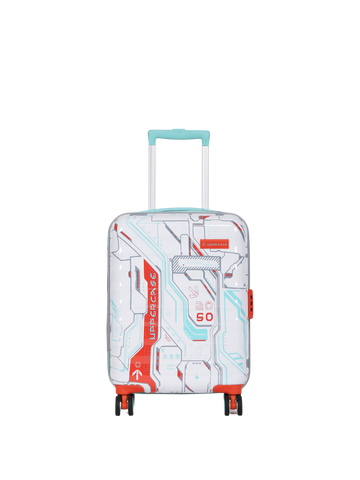 uppercase Cyber Punk Small Cabin 56cm Combination Lock 8 Wheels Hard Trolley White