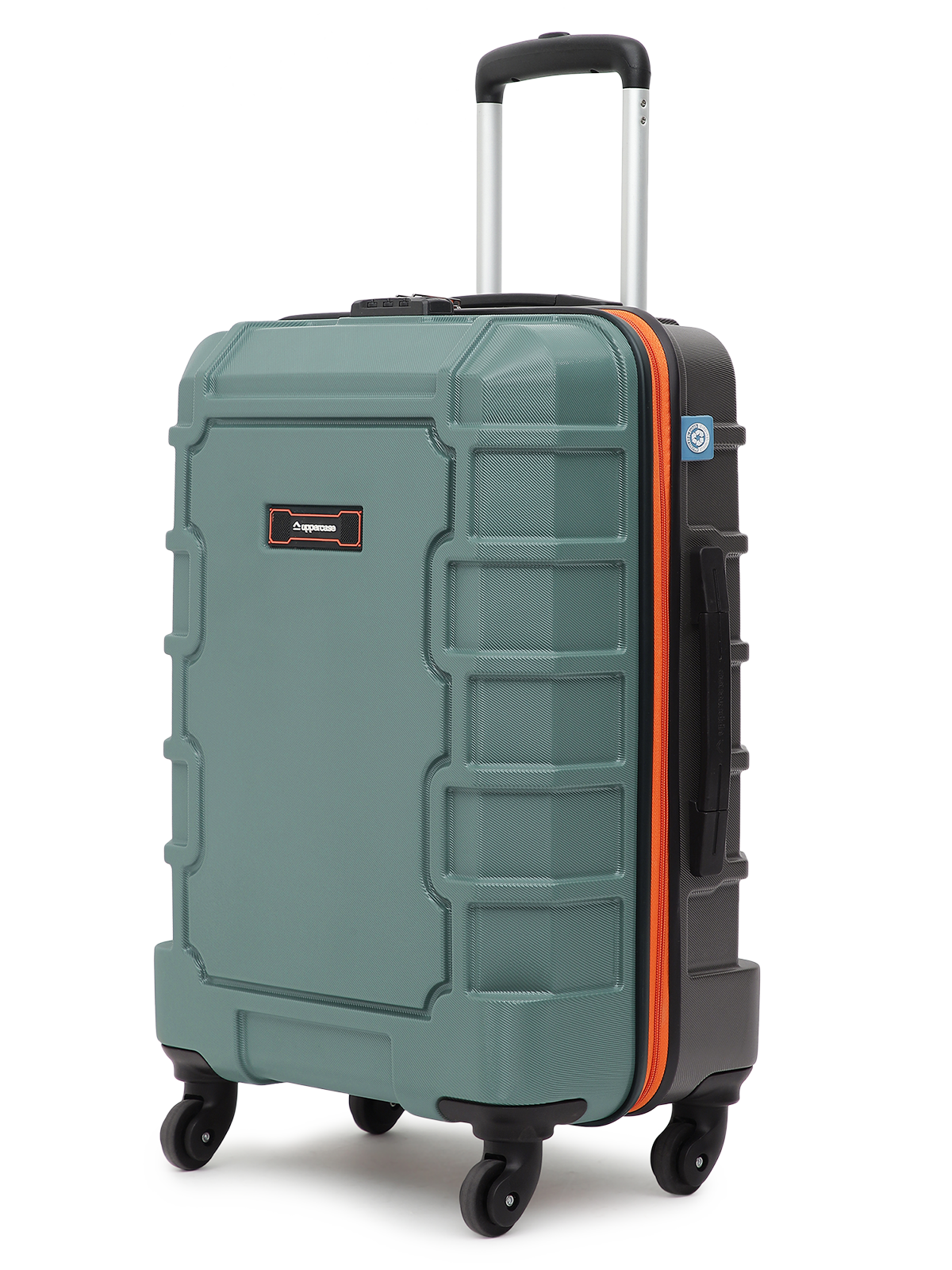 uppercase Arbor 66cm (Medium) | Check-in Trolley Bag | Sustainable Hardsided Luggage | Secure Combination Lock | Scratch Resistant | Mesh ConviPack | Suitcase for Men & Women | 2000 Days Warranty (Green)