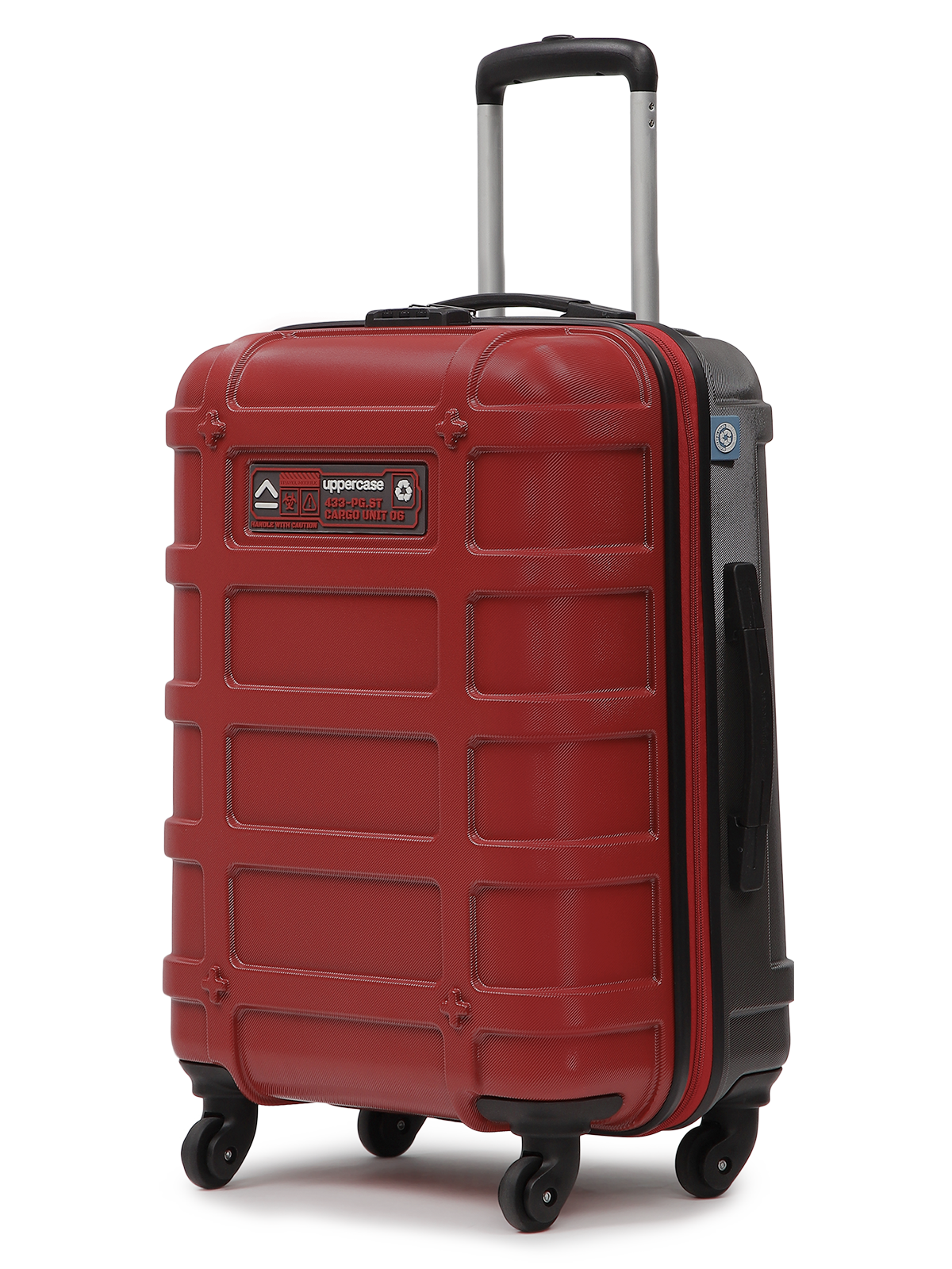 uppercase Cargo 66cm(Medium) Check-in Trolley Bag Dual-Tone Sustainable Hardsided Luggage Secure Combination Lock Scratch-proof Surface Mesh ConviPack Suitcase for Men & Women 2000 Days Warranty(Red)