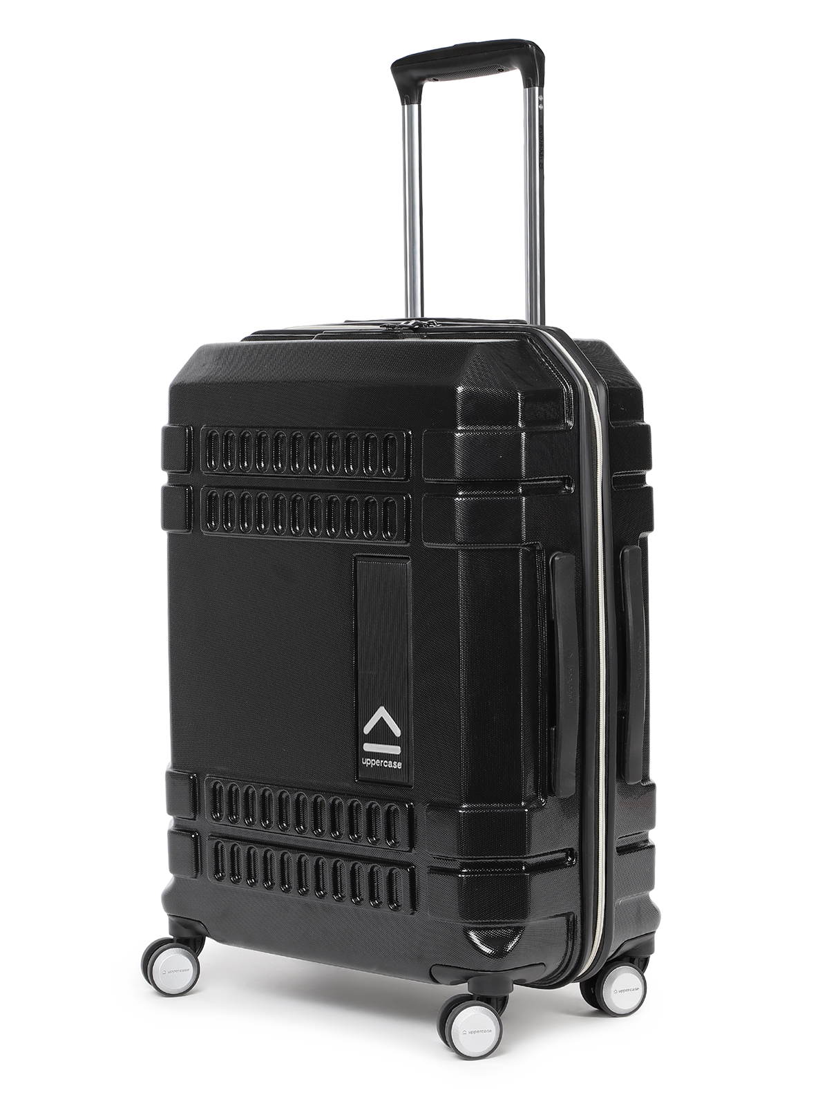 uppercase Bullet Medium Check in 66cm TSA Lock 8 Wheels Hard Trolley Bag Black