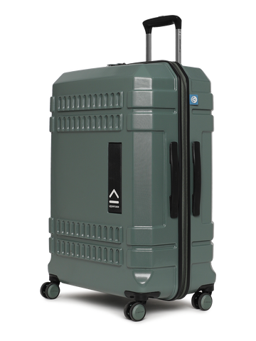 uppercase Bullet Large Check in 74cm TSA Lock 8 Wheels Hard Trolley Bag Green