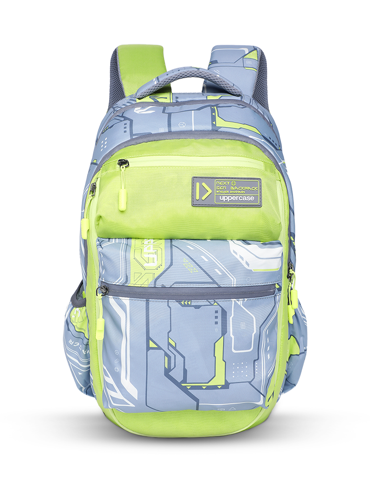 uppercase Pixel 01 Laptop Backpack Triple Compartment School Bag 36L Grey