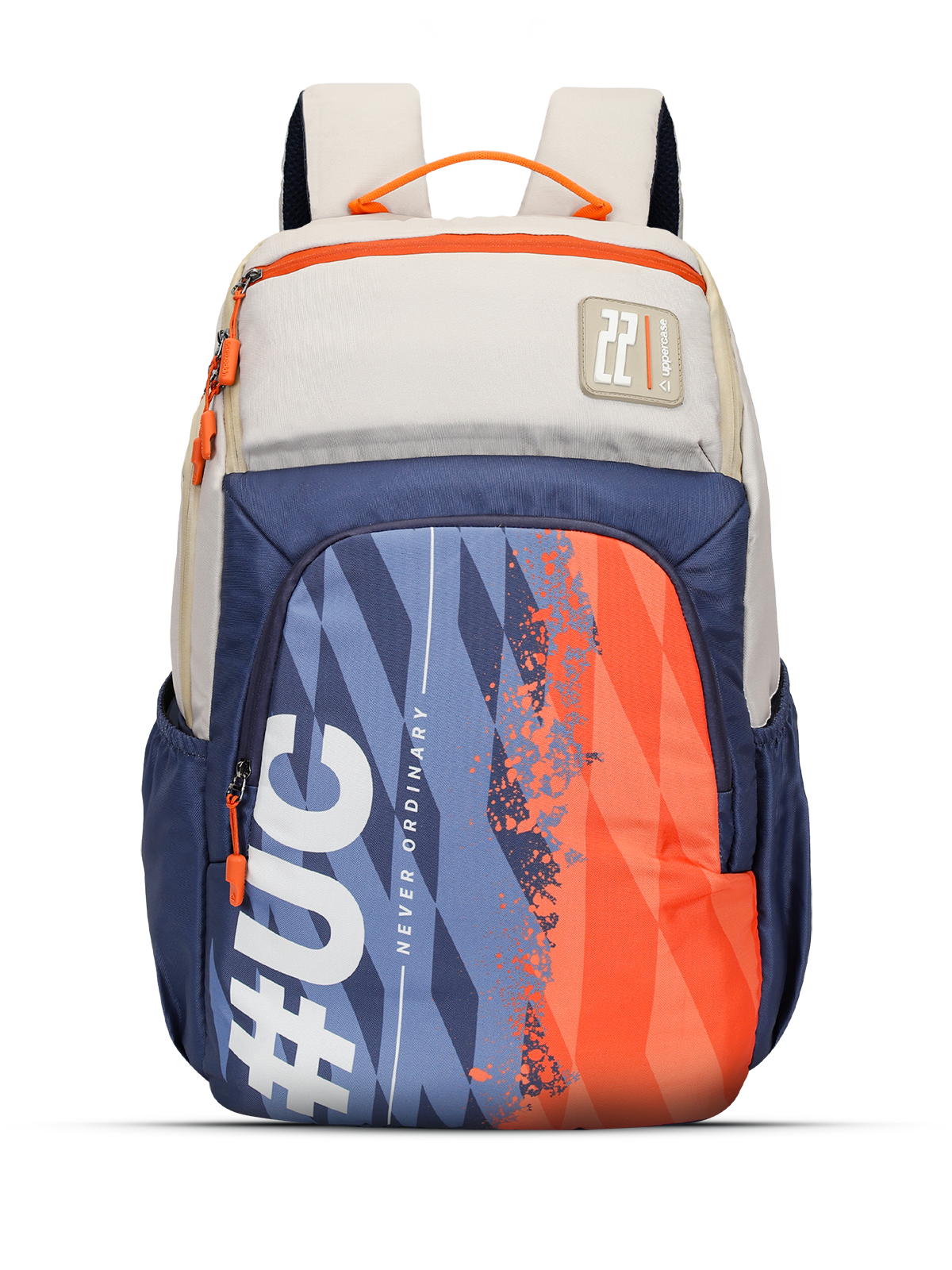 uppercase Campus 04 Backpack Double Compartment School Bag 33L Blue Beige