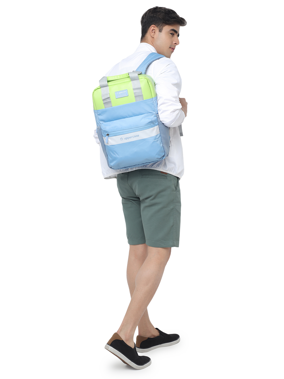 uppercase Vegan Leather 14" Laptop Backpack Water Repellent College Ba