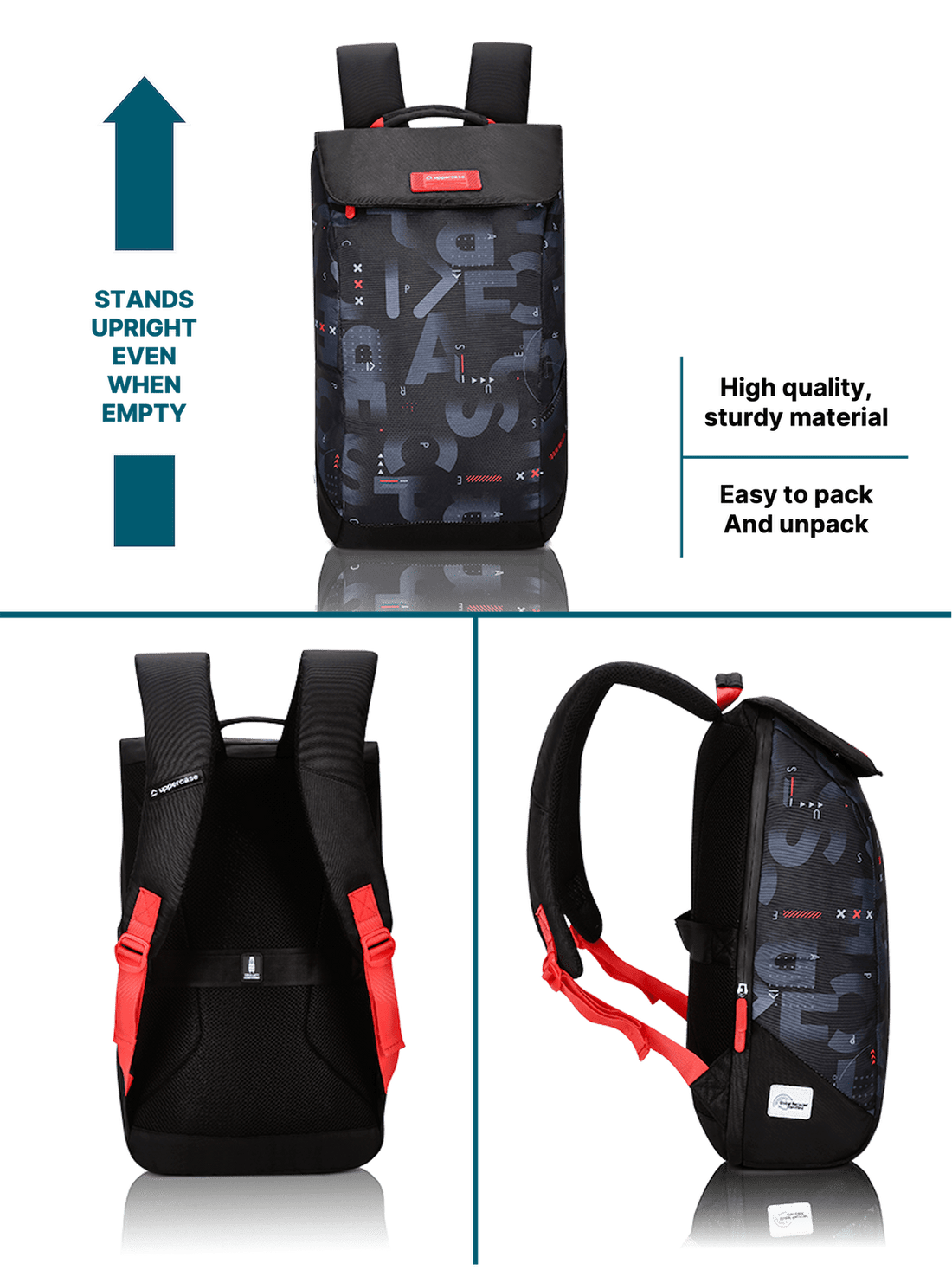 Black Laptop Backpack for Women & Men Black Backpack