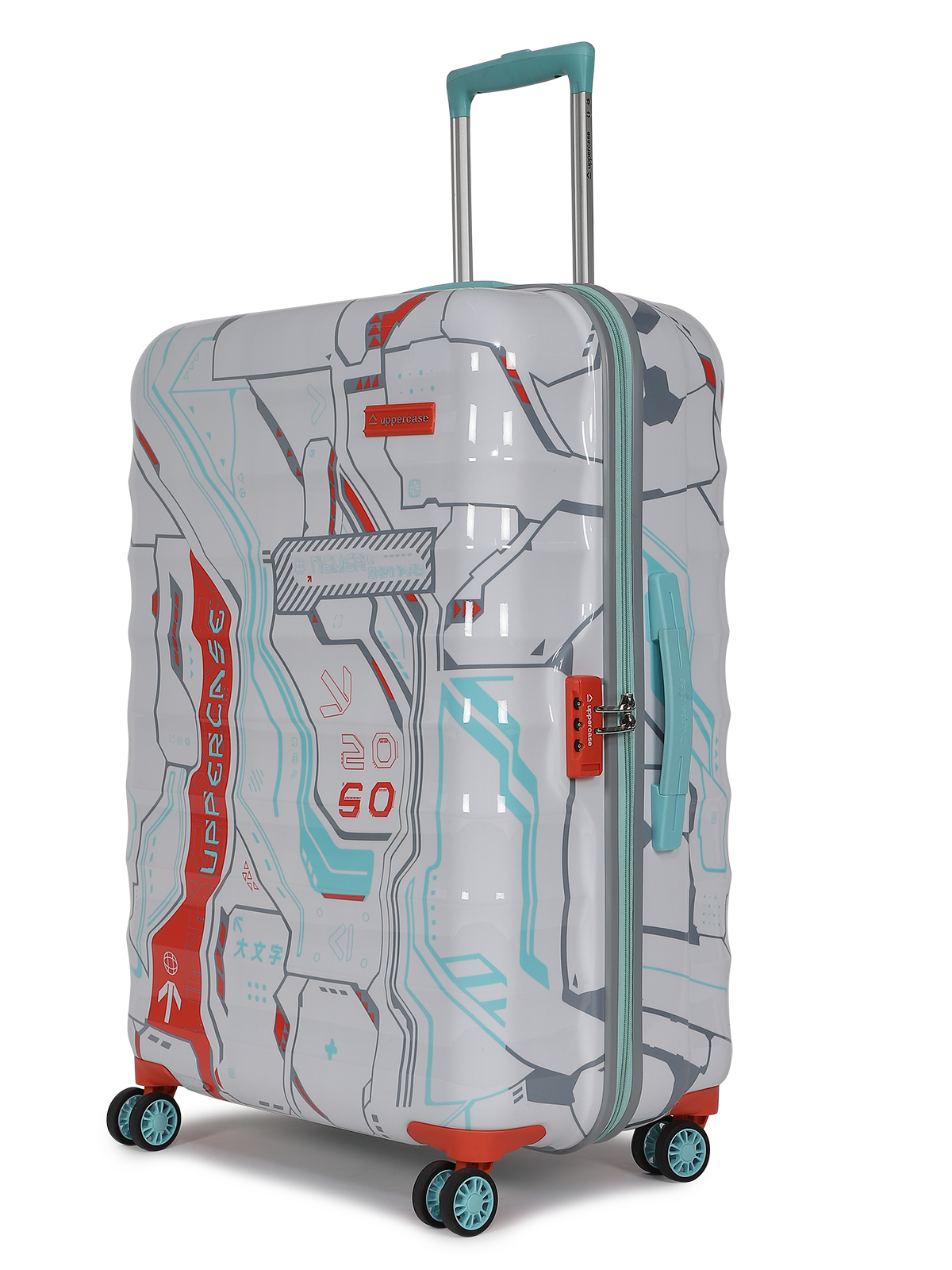 uppercase Cyber Punk Large Check-in 76cm Combination Lock Hard Trolley White