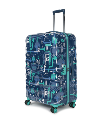 uppercase JFK Plus Large Check in 77cm TSA Lock, Hard Trolley Denim Blue