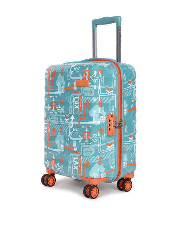 uppercase JFK Plus Small Cabin 56cm TSA Lock, Hard Trolley Teal Blue