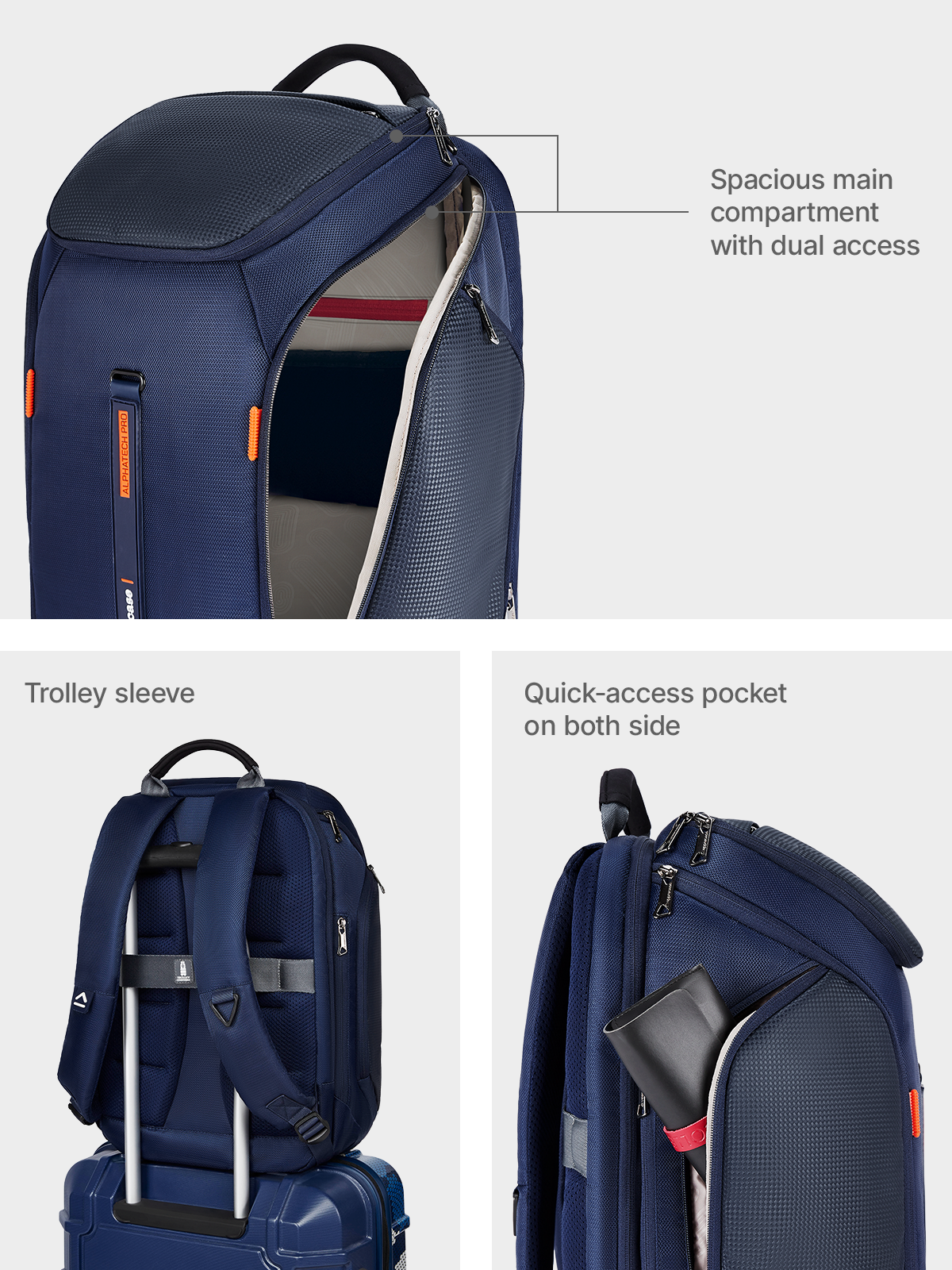 Vortex Alphatech Pro Blue Laptop Backpack