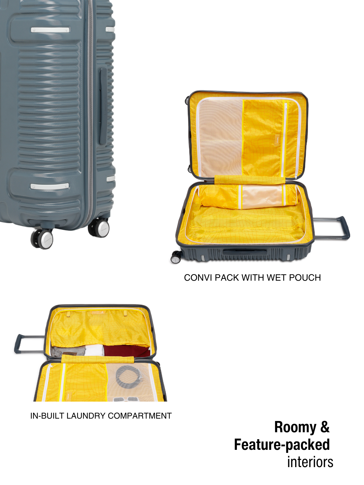 Get Ridge Blue Set of Trolley Luggage - Main Image