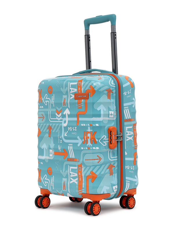 Blue Hard Travel Suitcase | cabin trolley bags - uppercase