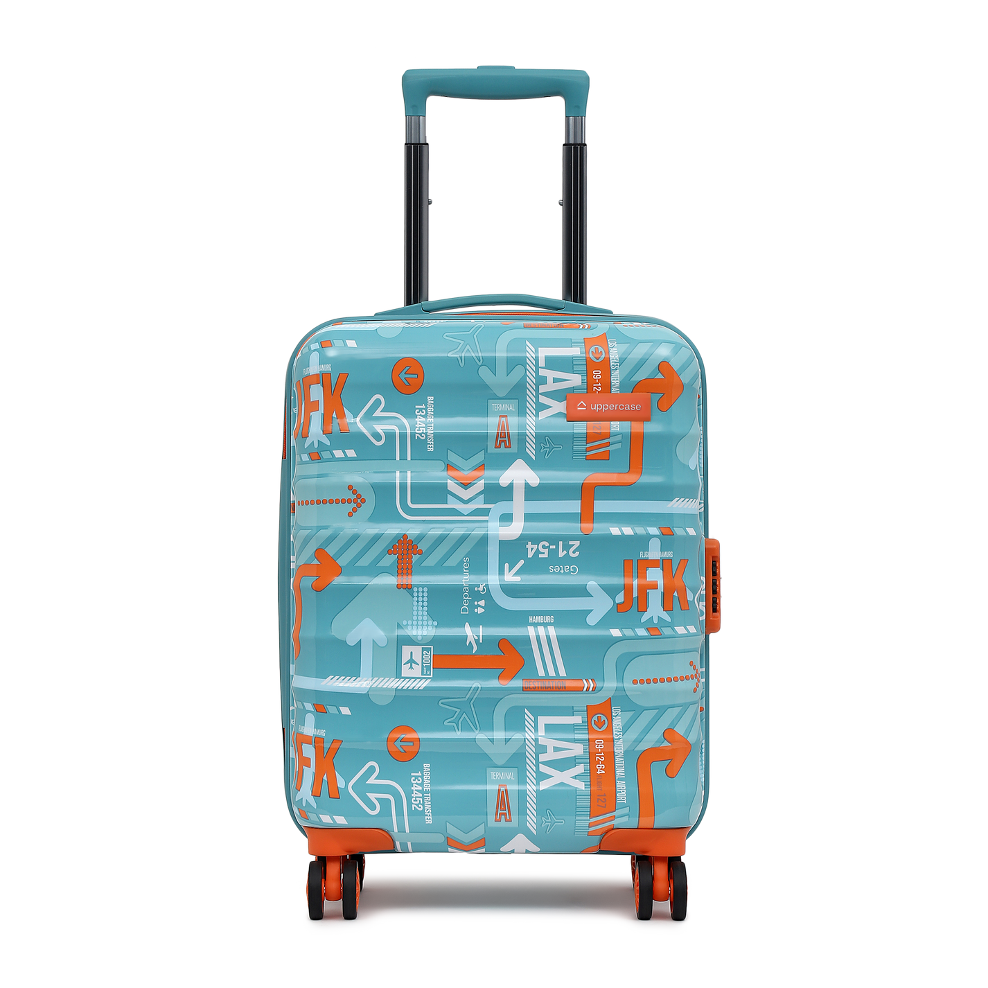 Blue Hard Travel Suitcase | cabin trolley bags - uppercase