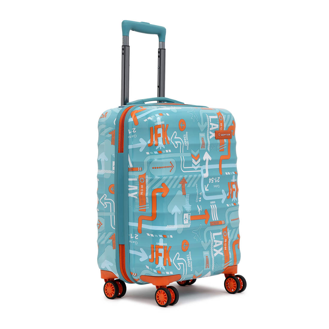 Blue Hard Travel Suitcase | cabin trolley bags - uppercase