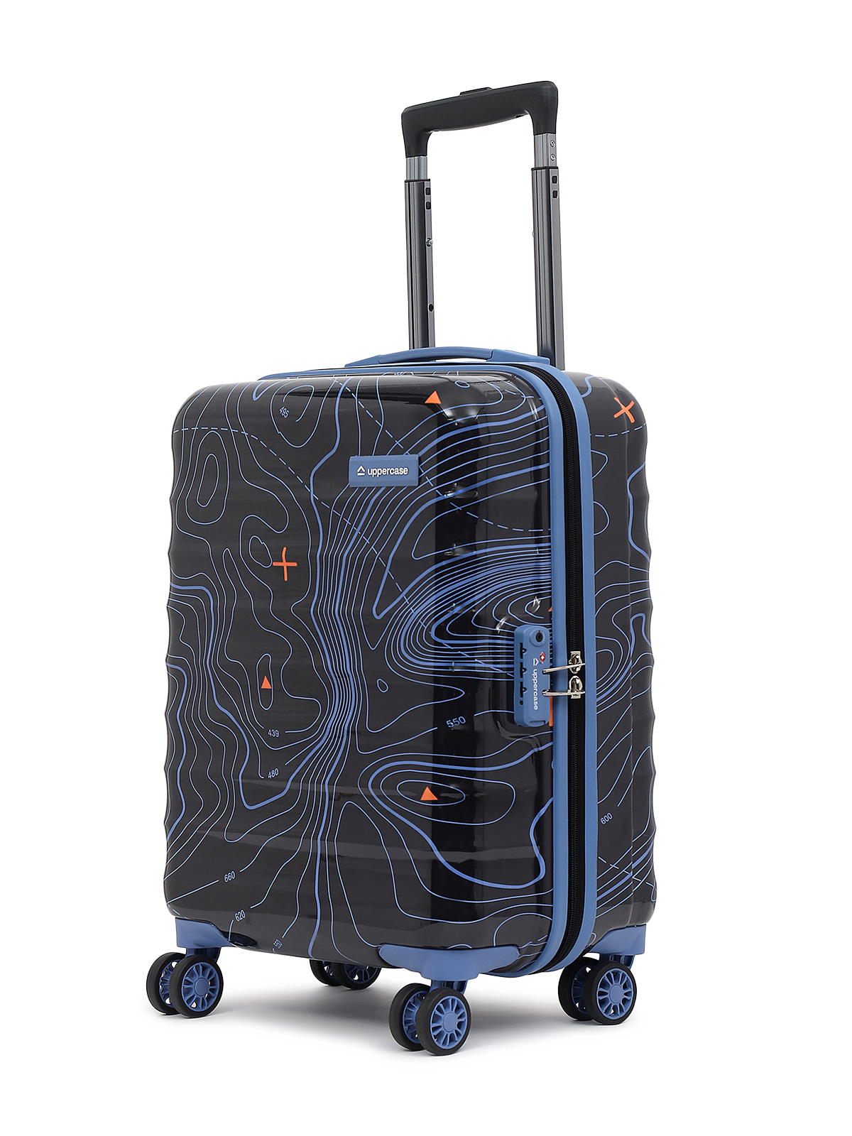 Genie Paramour Trolley Bag Small Size, 57 cms Blue Printed Soft Luggage  Travel Bag for Women, 8 Wheel Small Luggage Suitcase for Travelling,  Cabin-Friendly Small Suitcase | Dealsmagnet.com