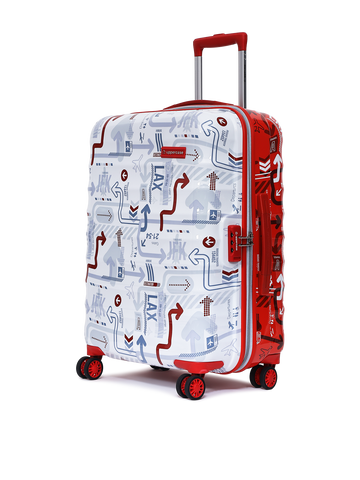 uppercase JFK Duo Medium Check in 66cm Combination Lock Hard Trolley White and Red