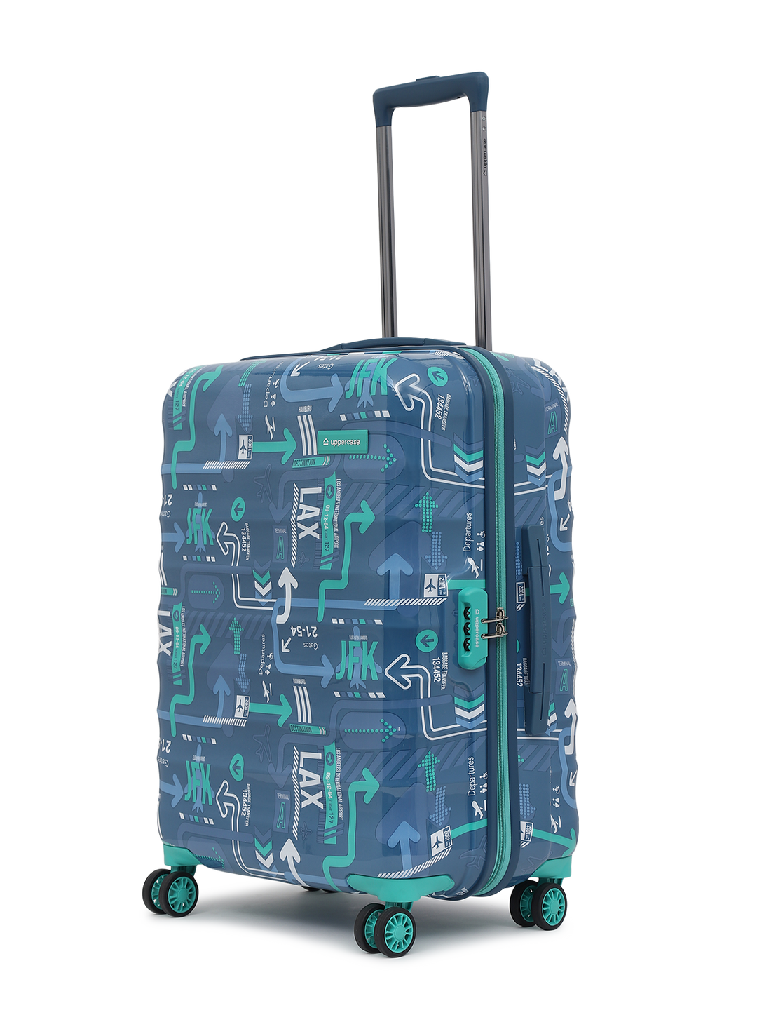 Hard Trolley Bags | Blue Travel Suitcase - uppercase