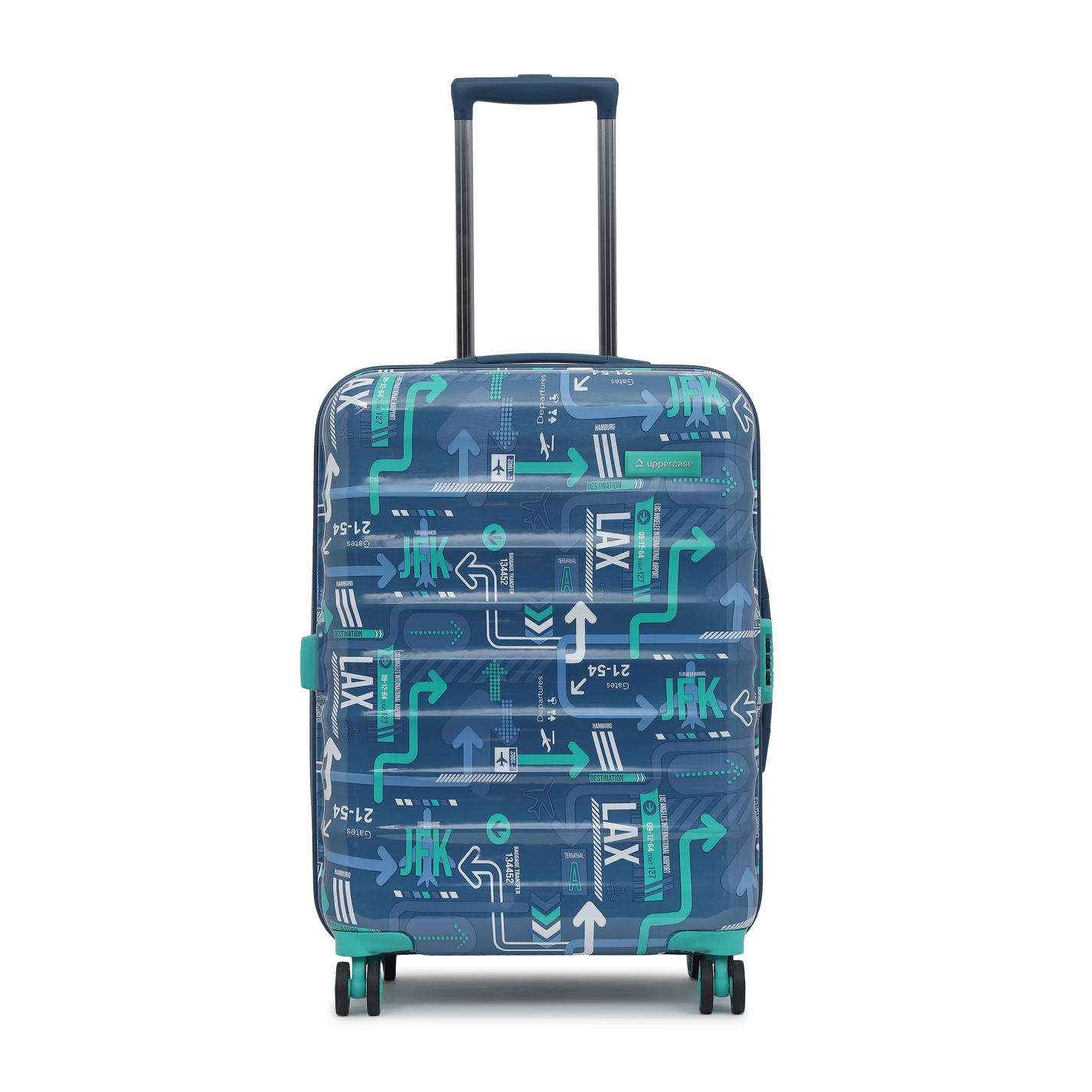 Hard Trolley Bags | Blue Travel Suitcase - uppercase